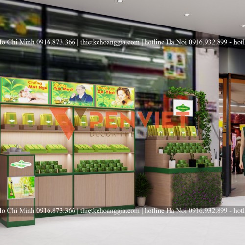 Thiết Kế Gian Hàng Trà Thảo Mộc - Lotte