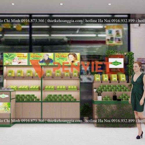 Thiết Kế Gian Hàng Trà Thảo Mộc - Lotte