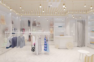 Thiết kế nội thất shop trẻ em cực kỳ bắt mắt với trẻ nhỏ