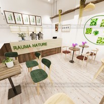 Thiết kế cửa hàng đồ uống Rau má Nature - Tiền Giang