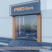 Thiết kế cửa hàng thiết bị tập gym FED