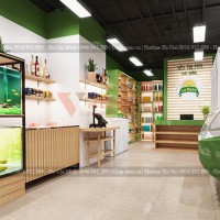 Thiết kế siêu thị mini 36m2 Sun Market