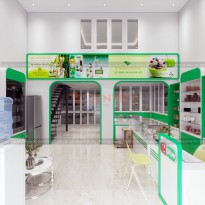 Thiết kế cửa hàng thuốc Gtue – Hà Nội