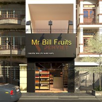 Thiết kế cửa hàng trái cây nhập khẩu Mr Bill Fruits