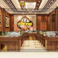 Thiết kế cửa hàng vàng bạc Kim Phú