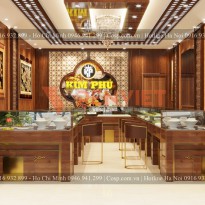 Thiết kế cửa hàng vàng bạc Kim Phú