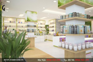 Những gam màu ưa chuộng trong thiết kế shop mỹ phẩm