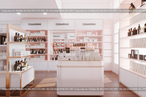 Thiết kế shop mỹ phẩm nhỏ đẹp với những mẹo hay