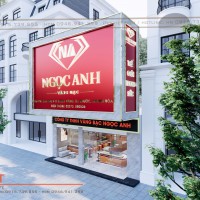 Nét đẹp hiện đại trong mẫu thiết kế tiệm vàng Ngọc Anh - Thanh Hóa 