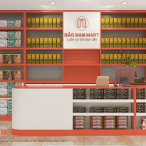 Ý tưởng độc đáo trong mẫu thiết kế siêu thị mini Bảo Nam Mart - Kim Mã 