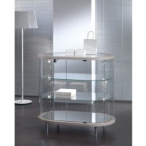 Mẫu tủ trưng bày trang sức bằng kính cường lực