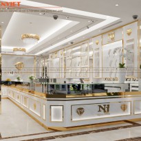 Mẫu tủ vàng cao cấp chữ L