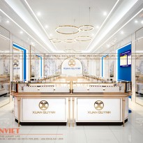 Mẫu tủ vàng cao cấp chữ U bằng gỗ sồi 