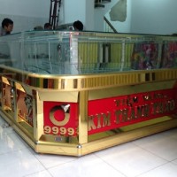 Mẫu tủ trưng bày vàng bạc chữ L