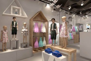 Thiết kế shop thời trang trẻ em ấn tượng thu hút