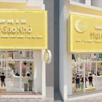 Mãn nhãn với thiết kế shop mẹ và bé Hạt Gạo Nhỏ