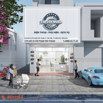 Dự án thiết kế shop điện thoại Táo 24h Mobile theo phong cách hiện đại
