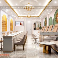 Thiết kế tiệm nail 68m2 tại Vương quốc Anh xa xôi