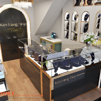  Mẫu tủ vàng cao cấp chữ L màu đen sang trọng 