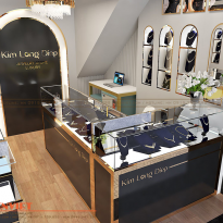  Mẫu tủ vàng cao cấp chữ L màu đen sang trọng 