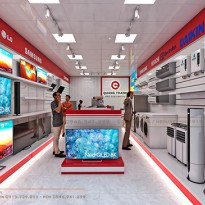 Thiết kế cửa hàng điện máy Quang Thành nổi bật – Đồng Nai