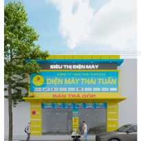 Giải pháp thiết kế cửa hàng điện máy Thái Tuấn kết hợp nhà ở - Sơn La