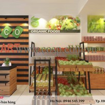 Thiết kế cửa hàng thực phẩm sạch Ecomart – 20m2 – Hà Nội