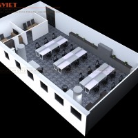 Giải pháp thiết kế văn phòng tối ưu cho mặt bằng 155m2 – Hà Nội