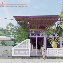 Thiết kế nhà hàng Bi Mẹt trẻ trung, sáng tạo – Hưng Yên