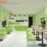 Thiết kế quán trà sữa Lâm Lâm hiện đại, trẻ trung – Thành phố Hồ Chí Minh