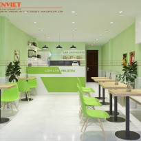 Thiết kế quán trà sữa Lâm Lâm hiện đại, trẻ trung – Thành phố Hồ Chí Minh