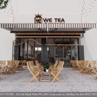 Tạo dựng không gian cực chill với thiết kế quán trà sữa We Tea – Hà Nội