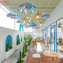 Làm mới hình ảnh với thiết kế quán cafe Whiteland – An Giang