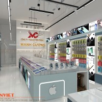 Thiết kế cửa hàng điện thoại Mạnh Cường 65m2 – Bình Phước