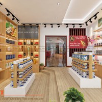 Thiết kế shop thực phẩm chức năng Sâm nấm Hàn Quốc tận dụng mặt bằng kinh doanh – Thành phố Hồ Chí Minh