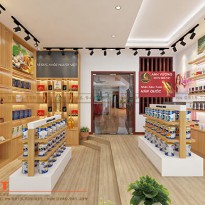 Thiết kế shop thực phẩm chức năng Sâm nấm Hàn Quốc tận dụng mặt bằng kinh doanh – Thành phố Hồ Chí Minh