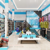 Cập nhật xu hướng màu sắc trong dự án thiết kế shop thể thao Kenta