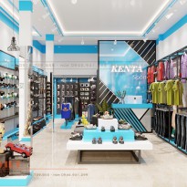 Cập nhật xu hướng màu sắc trong dự án thiết kế shop thể thao Kenta