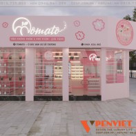 Thiết kế shop phụ kiện Tomato tone hồng ngọt ngào – Hà Nội