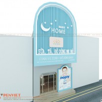 Thiết kế shop mẹ và bé Mẹ Sữa 40m2 nhẹ nhàng, tinh tế - Bình Dương