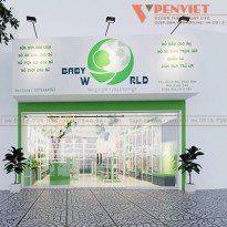 Thiết kế shop mẹ và bé Baby World 33m2 – Phú Yên