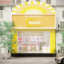 Thiết kế shop mẹ và bé Sunkids trẻ trung, nổi bật – Thanh Hóa
