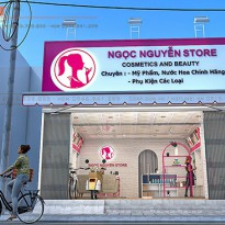 Giải pháp thiết kế shop mỹ phẩm nhỏ sang trọng Ngọc Nguyễn Store 20m2 – Kiên Giang