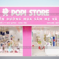 Thiết kế cửa hàng mẹ và bé POPI Store