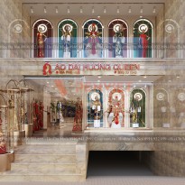 Thiết kế shop thời trang áo dài Hương Queen
