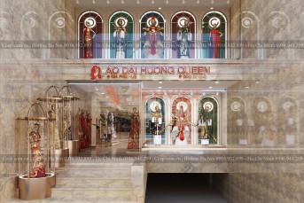 Thiết kế shop thời trang áo dài Hương Queen