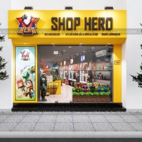 Thiết kế shop đồ chơi trẻ em Hero Shop