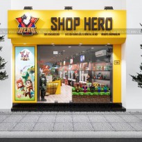 Thiết kế shop đồ chơi trẻ em Hero Shop