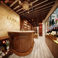 Giải pháp không gian cho mẫu thiết kế cửa hàng rượu Minette 20m2 – Hà Nội