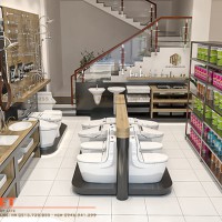 Giải pháp cải tạo không gian với thiết kế showroom thiết bị vệ sinh 35m2 – chị Hòa – Đồng Nai